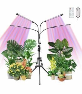 QLM LED植物成長ライト 植物栽培ライト 自動スイッチタイミング機能（４H / 8H / 12H)屋内栽培ライトタイミング機能 おしゃれ 植物育成