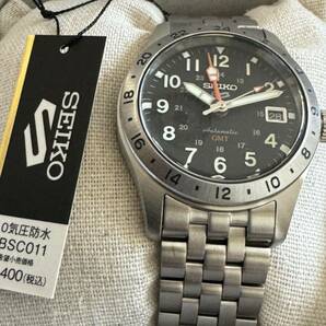 新品未使用！セイコー5 スポーツ GMT SBSC011 定価 59.00円 SEIKO 5 SPORTS GMT 自動巻き 腕時計 GMT SBSC 013の画像6