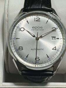  new goods! domestic regular goods!epos Epos Originale 3427ASL regular price 108.900 jpy 40 millimeter 2 year guarantee men's Epos wristwatch self-winding watch white 