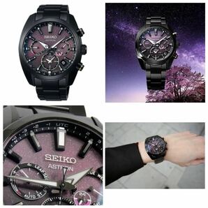 激レア！限定品！セイコーアストロン 夜桜 SBXC083 チタン SEIKO ASTRON 5X53 セイコー腕時計 1円～の画像3