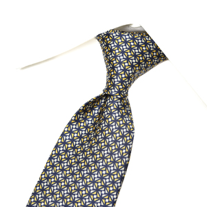  spring summer new arrival new goods joru geo Armani GIORGIO ARMANI necktie all season men's silk 100%. what pattern navy × yellow 401789