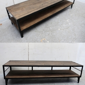 ■P727■展示品■ノットアンティークス/Knot antiques■DIXIE TV BOARD/ディキシーTVボード■インダストリアル■ニレ古材&スチール■の画像2