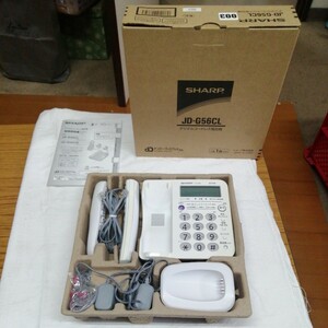 SHARP JD-G56 wireless telephone machine parent machine cordless handset telephone machine operation verification ending Saga departure in box number display battery 2 piece owner manual attaching .