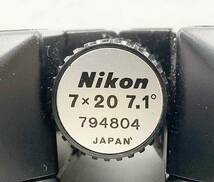 ◇双眼鏡◆Nikon ニコン ポロプリズム 双眼鏡 Binoculars 7×20 CFⅡ 7.1° 付属品あり ケース付き_画像9