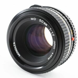 【実用品】Minolta ミノルタ MD 50mm F1.7 レンズフード付き MFレンズ #633-2の画像2