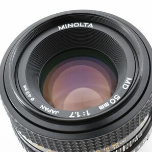 【実用品】Minolta ミノルタ MD 50mm F1.7 レンズフード付き MFレンズ #633-2の画像10