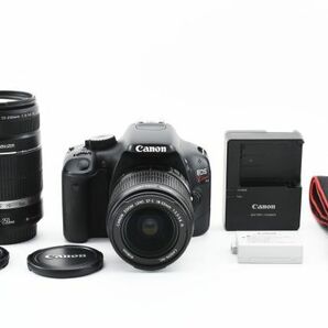 【実用品】Canon キャノン EOS Kiss X4 ショット数4688回 / EF-S 18-55mm 3.5-5.6 IS / EF-S 55-250mm 4-5.6 IS ダブルレンズキット #650の画像1