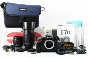 【光学極上品】Nikon ニコン D70 / AF NIKKOR 28-80mm 3.3-5.6G / AF NIKKOR 70-300mm 4-5.6G ダブルズームキット #741