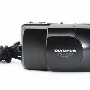 【実用品】Olympus オリンパス μ[myu:] panorama 黒 ブラック コンパクトフィルムカメラ #734-2の画像1