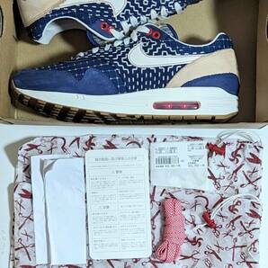 DENHAM × NIKE AIR MAX 1 デンハム ナイキ エアマックス1 BLUE VOID/SAIL-COASTAL BLUE CW7603-400 サイズ:28.0cm US:10.0 美中古品の画像8