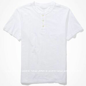 〓アメリカンイーグル/US XXXL/AE Super Soft ヘンリーTシャツ/Whiteの画像1