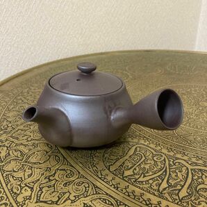 紫泥　萬古焼　急須　珍堂佳器　茶器〈検 北大路魯山人　茶道具　常滑焼　朱泥　横手急須　煎茶道具　〉