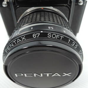 △PENTAX ペンタックス 67 中判フィルムカメラ/レンズ SOFT 1:3.5 120mm ミラーアップ 本体＋レンズ 動作未確認/管理5638A11-01260001の画像7