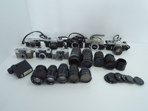  film camera lens summarize camera 8 pcs lens 9ps.@Nikon Nikon /OLYMPUS Olympus /PENTAX Pentax etc. operation not yet verification / control 7014A13