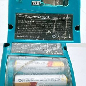 ゲームボーイカラー本体 CGB-001 GB GAMEBOYCOLOR 任天堂 Nintendo ゲーム機器 通電OK ブルー系 現状の画像7