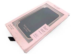 未使用 iPhone SE用 定価7,480 円 kate spade ブックタイプケース Black×Pale ピンク ブラック スマホケース 手帳型 送料無料