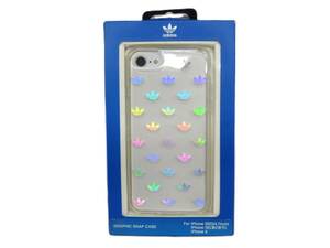 未使用 iPhone SE 用 アディダス クリアケース 背面型 adidas Originals Trefoils Colorful logo 送料無料