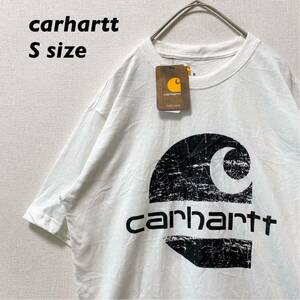 日本未発売【新品タグ付き】カーハート　半袖Tシャツ　ビッグプリント　白色　Sサイズ　carhartt