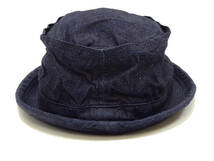 7 1/4 (約58cm) シュガーケーン デニム ポークパイハット SC02466 Sugar Cane DENIM PORKPIE HAT ハット 帽子 無地 デニムハット 新品_画像2