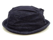 7 1/4 (約58cm) シュガーケーン デニム ポークパイハット SC02466 Sugar Cane DENIM PORKPIE HAT ハット 帽子 無地 デニムハット 新品_画像4