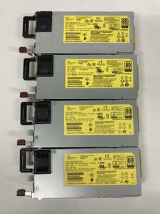 (4個セット)HPE Aruba X372 JL086A 54VDC 680W 100-240VAC 電源 0957-2475 DPS-650AB-5 A,動作品