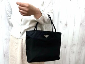 極美品 PRADA プラダ テスート ハンドバッグ トートバッグ バッグ ナイロン 黒 70685Y