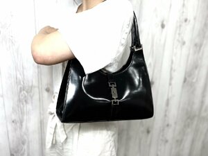 極美品 GUCCI グッチ ジャッキー ハンドバッグ ショルダーバッグ バッグ レザー 黒 70396