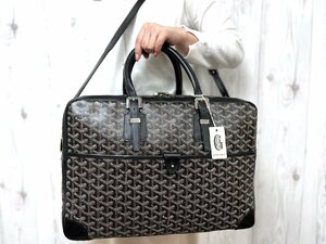  превосходный товар GOYARD Goyard Anne ba Sard Anne basadoMM портфель портфель сумка на плечо сумка чёрный A4 возможно 2WAY мужской 70707