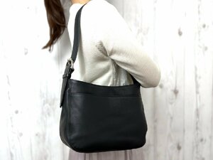 極美品 COACH コーチ ショルダーバッグ ハンドバッグ バッグ レザー 黒 71141