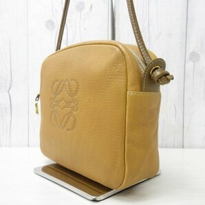 極美品 LOEWE ロエベ アナグラム ショルダーバッグ バッグ レザー 茶系 70389の画像4