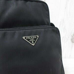極美品 PRADA プラダ テスート ショルダーバッグ バッグ ナイロン×レザー 黒 メンズ 70350の画像8