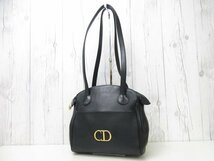 極美品 Christian Dior クリスチャン ディオール ヴィンテージ ショルダーバッグ バッグ レザー 黒 70325_画像2