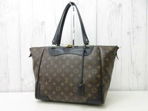 極美品 LOUIS VUITTON ルイヴィトン モノグラムマカサー エストレーラー トートバッグ バッグ M51192 レザー 茶×黒 A4可 70635_画像2