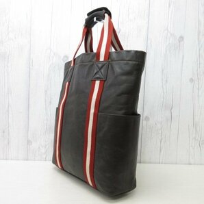 極美品 BALLY バリー トートバッグ ハンドバッグ バッグ レザー 茶 A4収納可 メンズ 70499の画像4