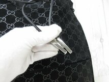 極美品 GUCCI グッチ GG柄 トートバッグ ハンドバッグ ショルダーバッグ バッグ スエード×レザー 黒 A4収納可 70614_画像8