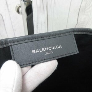 極美品 BALENCIAGA バレンシアガ ネイビーカバスM トートバッグ バッグ キャンバス×レザー ダークグレー A4収納可 メンズ 70916の画像8