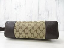 極美品 GUCCI グッチ GGキャンバス ショルダーバッグ バッグ キャンバス×レザー 茶系 70990_画像6