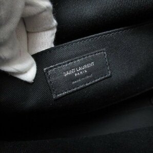 極美品 新品同様 SAINT LAURENT PARIS サンローラン パリ YSL サックドジュール ラージ トート バッグ クロコダイル型 黒 A4可 メンズ70991の画像10
