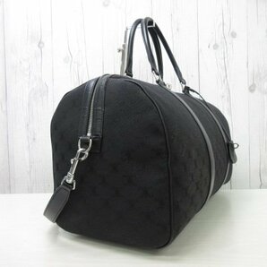 極美品 CELINE セリーヌ トリオンフ ボストンバッグ ショルダーバッグ バッグ キャンバス×レザー 黒 A4収納可 2WAY メンズ 71124の画像5