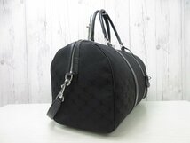 極美品 CELINE セリーヌ トリオンフ ボストンバッグ ショルダーバッグ バッグ キャンバス×レザー 黒 A4収納可 2WAY メンズ 71124_画像5