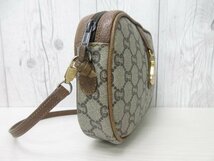 極美品 GUCCI グッチ オールドグッチ GGプラス ショルダーバッグ バッグ レザー 茶系 71111_画像4