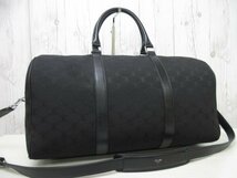 極美品 CELINE セリーヌ トリオンフ ボストンバッグ ショルダーバッグ バッグ キャンバス×レザー 黒 A4収納可 2WAY メンズ 71124_画像3