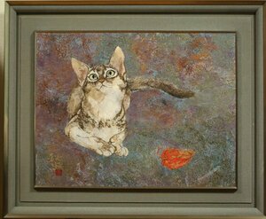 Art hand Auction ★New Arrival◆Norio Funamizu Cat No. 10 Co-Seal Nitten Special Selection/Councilor Recommended Item! Japanese Painting Norio Funamizu★, painting, Japanese painting, flowers and birds, birds and beasts