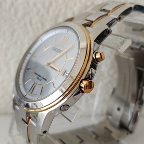 セイコーメンズ電波ソーラー ビジネスフォーマル紳士 防水 アナログ腕時計 動作品 SEIKO セイコー 腕時計 稼働品の画像3