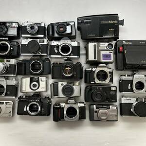 1円~ フィルムカメラまとめ FUJIFILM Canon MINOLTA Nikon PENTAX PETRI KONICA SONY Victor FUJI など (ジャンク品 動作未確認TM)