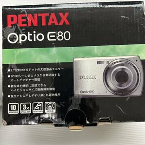 1円~ デジカメ PENTAX Optio E80 PENTAX OPTICAL 3x ZOOM 5.7mm-17.1mm空シャッター切れます SDカードなし(ジャンク品 通電確認済み HM)の画像2