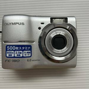 1円~ デジカメOLYMPUS FE-180 3X OPTICAL ZOOM 6.3-18.9mm 1:3.1-5.9 空シャッター切れます SDカードなし(ジャンク品 通電確認済み HM)