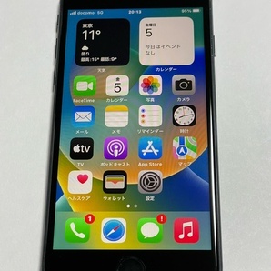【6720】iPhone SE3（第3世代) 128GB バッテリー 5G SIMロック解除済み 国内版SIMフリー ミッドナイト midnight 黒 残債無しの画像1