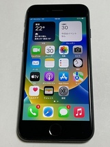 【4808】iPhone SE3（第3世代) 128GB 美品 バッテリー 5G SIMロック解除済み 国内版SIMフリー ミッドナイト midnight 黒_画像1