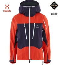 【OUTDR】 Haglofs ホグロフス GORE-TEX Pro スピッツジャケット SPITZ JACKET WOMEN サイズS~M ゴアテックスプロ ハバネロ アサイーベリー_画像1